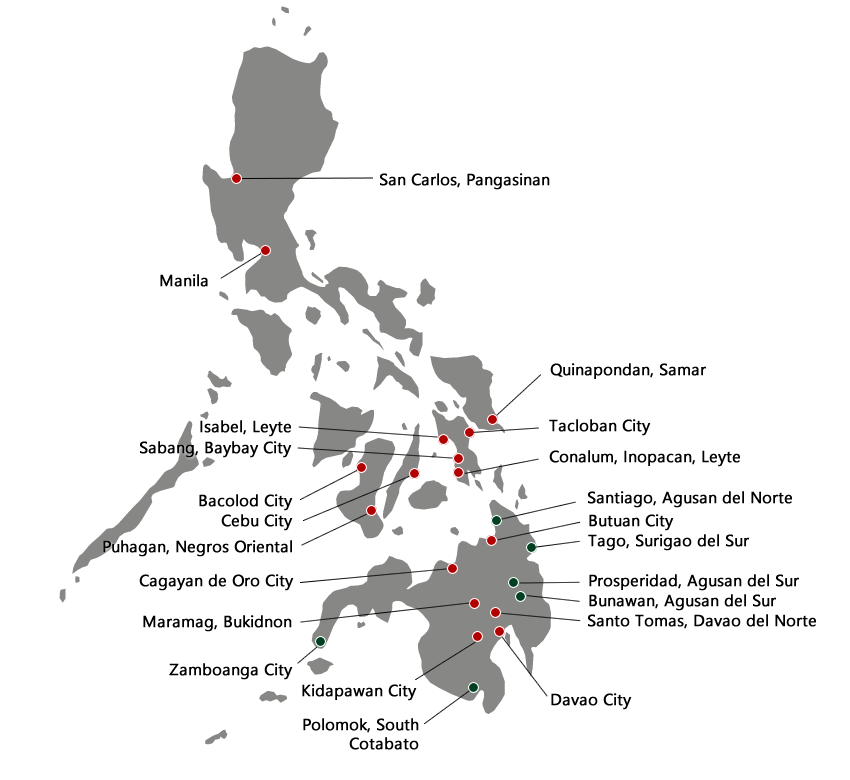 Map of UCG Congregations in the Philippines